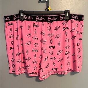Barbie Pink Western Patterned Lounge Shorts